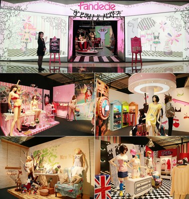 芬狄詩POP UP STORE藝術概念店，夢幻甜美的Dreaming Girl，活力率性的模特在演繹Sisterhood、森女精靈的New Naturals田園夢境、Lucie's World悅動的魔幻世界展區(qū)